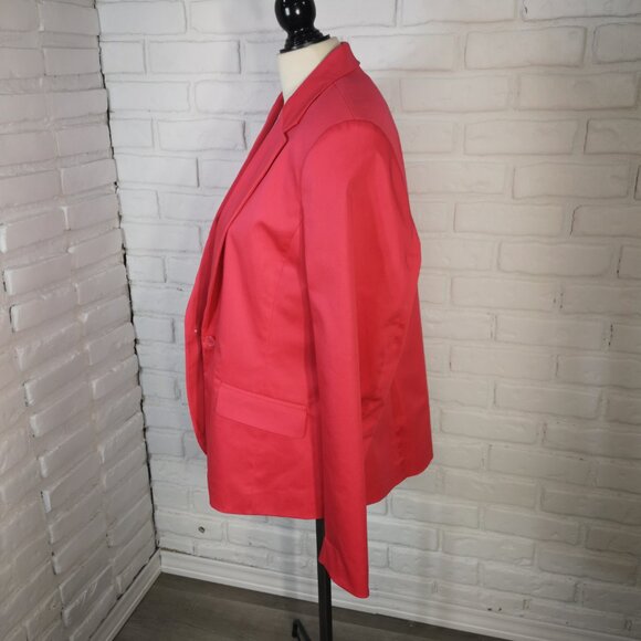 Liz Claiborne Ladies Size 16 Salmon 1 Button Closure Lined Blazer - Picture 4 of 10